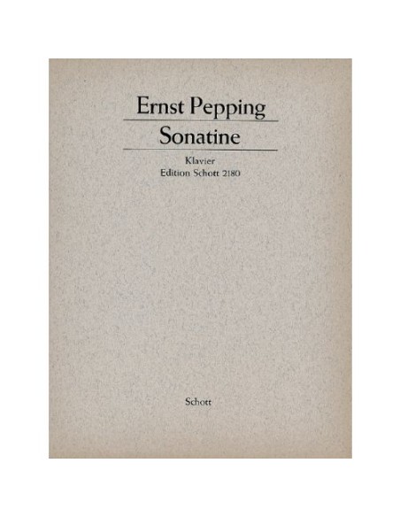 PEPPING E.-Sonatine pour piano