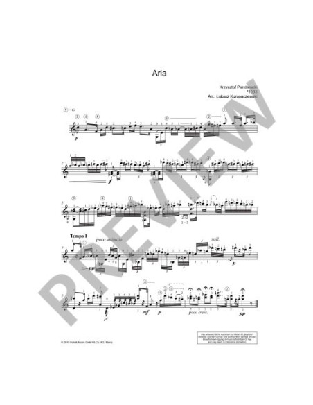 PENDERECKI K.-Aria e cadenza per chitarra (Kuropaczewski)
