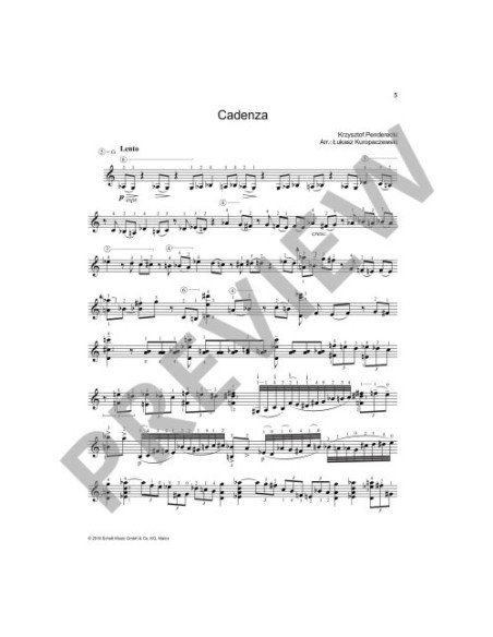 PENDERECKI K.-Aria e cadenza per chitarra (Kuropaczewski)