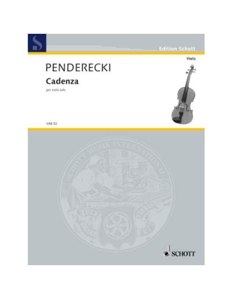 PENDERECKI K.-Cadenza (1984) per viola