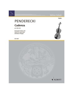 PENDERECKI K.-Cadenza (1984) pour violon