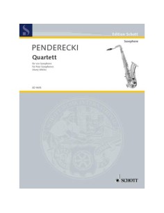 PENDERECKI K.-Quartett für 4 Saxophone