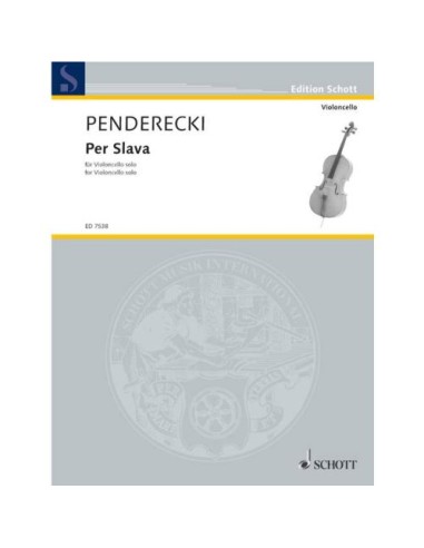 PENDERECKI K.-Per Slava (1986) pour violoncelle