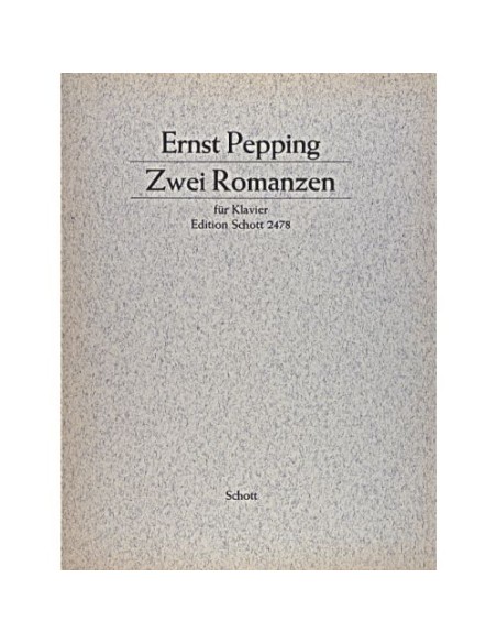 PEPPING E.-Romances (2) pour piano