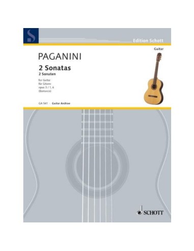 PAGANINI N.-Sonate Op.3 nº 1 e 6 per chitarra (Barrueco)