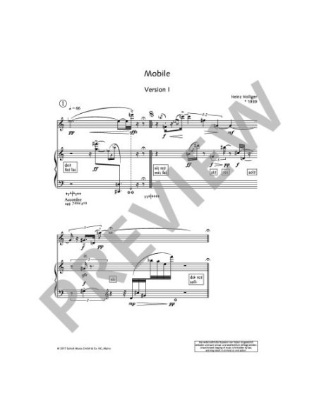 HOLLIGER H.-Mobile (1962) per oboe e arpa