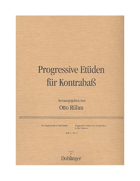 RUHM O.-Progressive Etüden Band 2 per contrabbasso