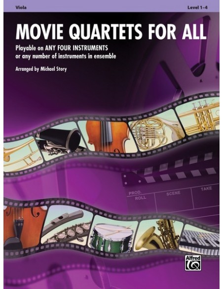 PELICULAS-Movie Quartets For All (Viola)
