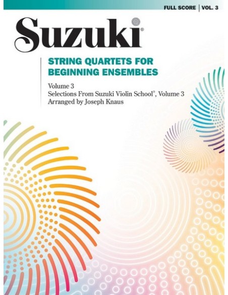SUZUKI S.-String Quartets for Beginning Ensembles Vol.3 (Kraus)