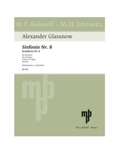 GLAZUNOV A.-Symphony No. 8 in Eb Major Op.83 (Pocket Score)
