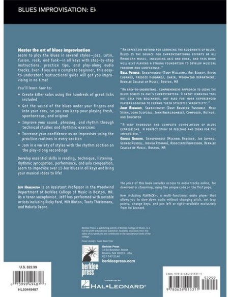 HARRINGTON Jeff-Blues Improvisation Complete (Eb) (Online-Audio)