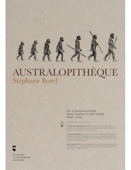 BOREL S.-Australopithèque pour 3 percussionnistes