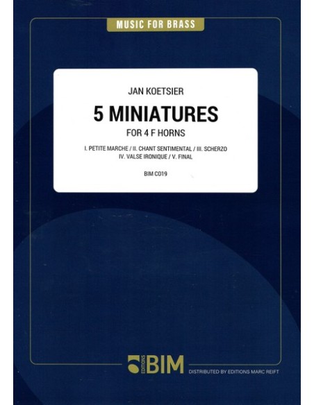 KOETSIER J.-Miniature (5) Op.64 per 4 corni