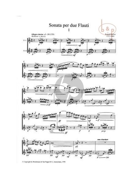 ESCHER R.-Sonate pour 2 flûtes