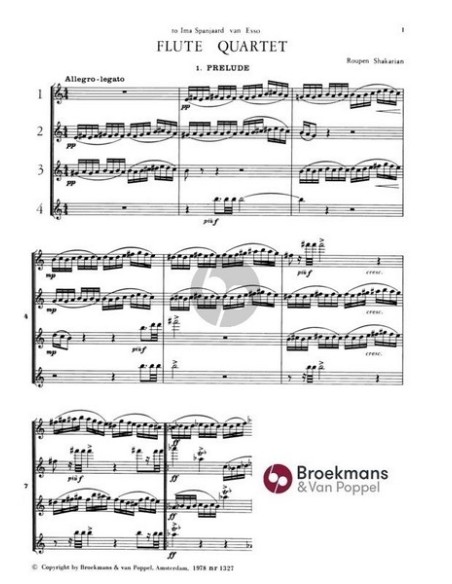 SHAKARIAN S.-Quartet for 4 Flutes