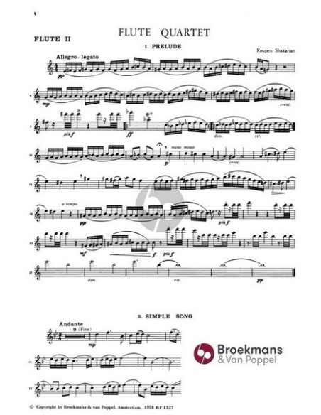 SHAKARIAN S.-Quartet for 4 Flutes