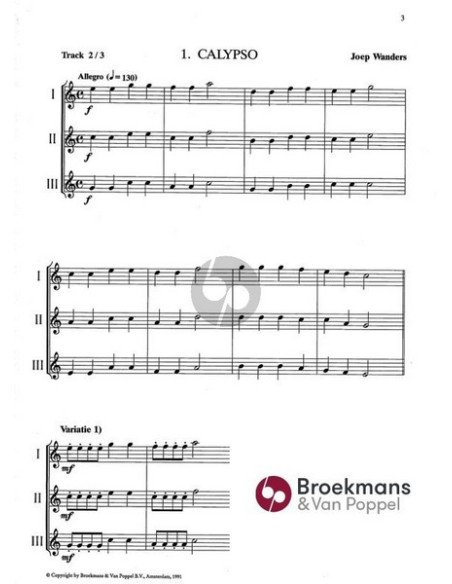 WANDERS J.-Flute Time Vol.1 per 3 Flauti