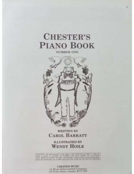 BARRATT C.-Chester Libro per pianoforte 1 per pianoforte