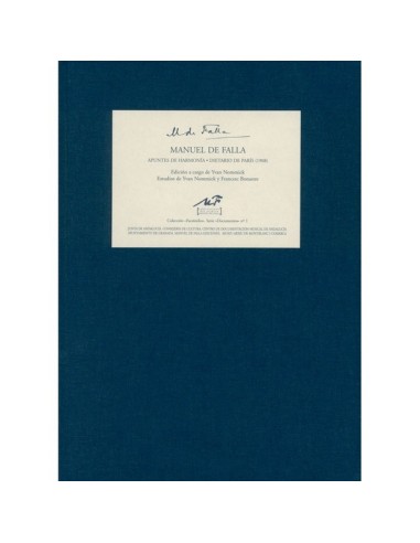 FALLA M.-Notes on Harmony (Diary of Paris 1908)