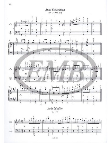 SCHUBERT F.-Danze per fisarmonica (Ernyei)