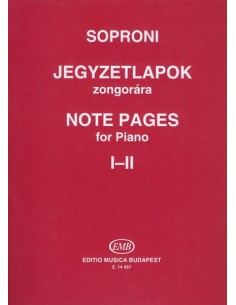 SOPRONI J.-Note Pagine 1 e 2 per pianoforte