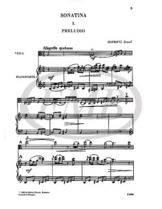 SOPRONI J.-Sonatina per Viola e Pianoforte 2