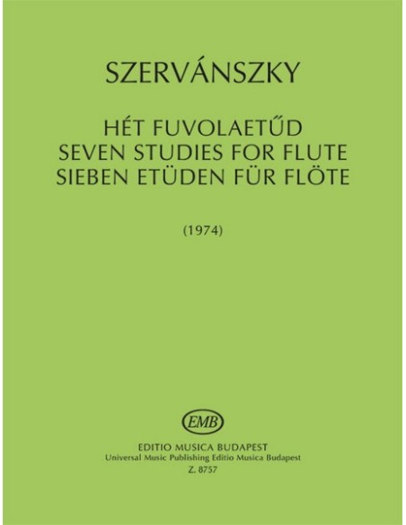 SZERVANSKY E.-Studies (7) for Flute