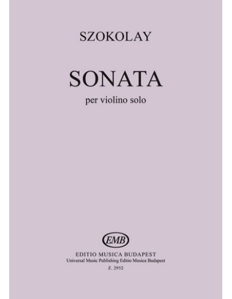 SZOKOLAY S.-Sonate pour violon