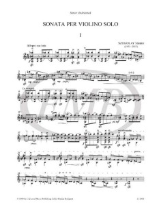 SZOKOLAY S.-Sonate pour violon 2