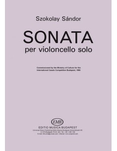 SZOKOLAY S.-Sonate pour violoncelle