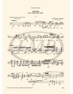 SZOKOLAY S.-Sonate für Violoncello 2