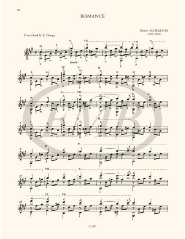 TARREGA F.-Romantic Pieces for Guitar (Benko)
