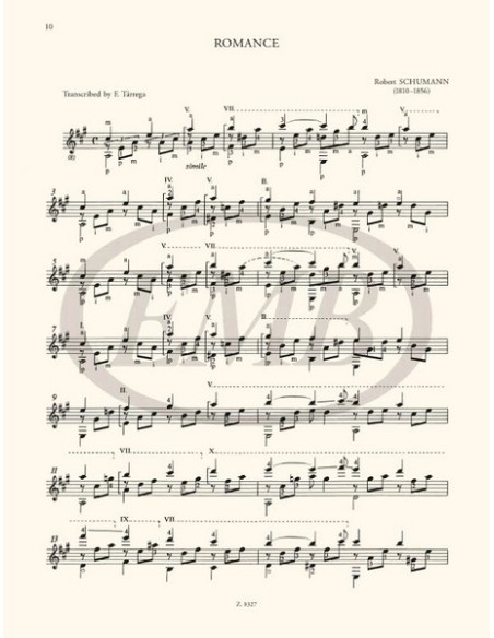 TARREGA F.-Pezzi romantici per chitarra (Benko)