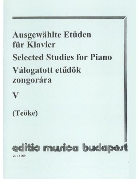 TEOKE M.-Selected Studies 5th for Piano