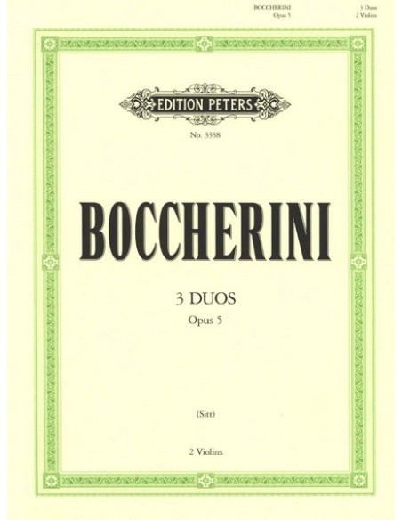 BOCCHERINI L.-Duetti (3) Op.5 per 2 Violini (Sitt)