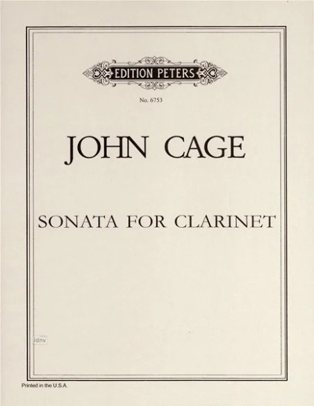 CAGE J.-Sonate pour clarinette