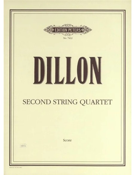 DILLON J.-Quartet No. 2 for String Quartet (Score)