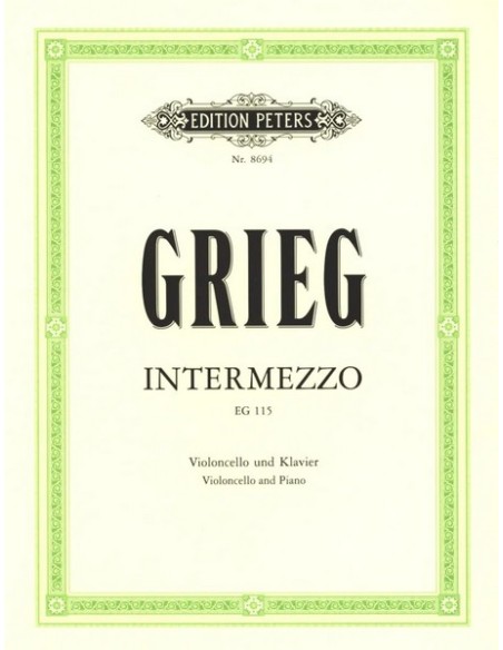 GRIEG E.-Intermezzo per violoncello e pianoforte