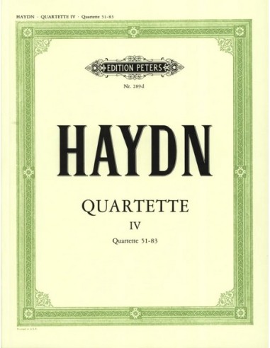 HAYDN J.-Famous Quartets 4th: 33 Quartets for String Quartet