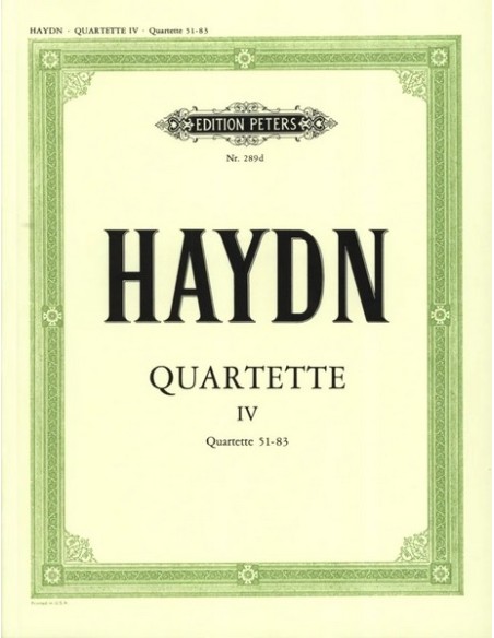HAYDN J.-Famous Quartets 4th: 33 Quartets for String Quartet