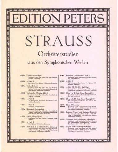 STRAUSS R.-Repertorio orchestrale per corno