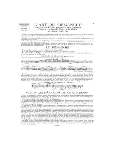 DANIEL R.-LArt du Demanche pour violon
