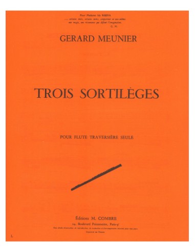 MEUNIER G.-Sortileges (3) per flauto