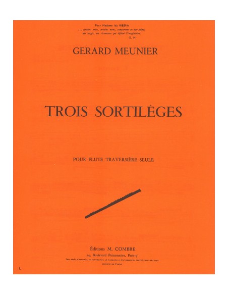 MEUNIER G.-Sortileges (3) per flauto