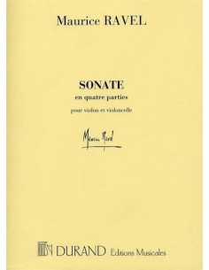 RAVEL M.-Sonata en cuatro partes para Violin y Violoncello