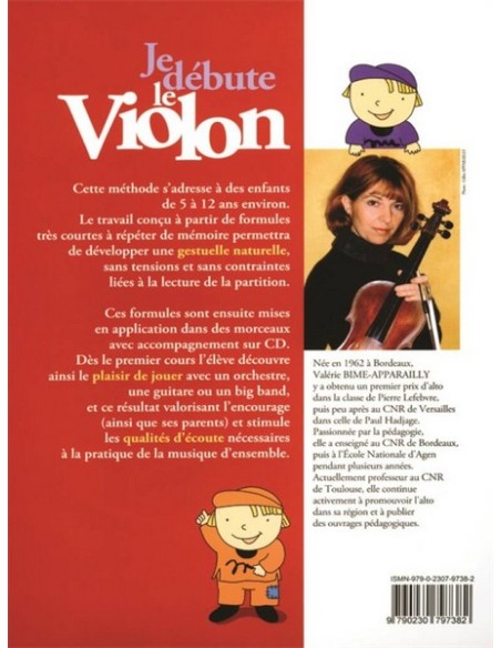 BIME & APPARAILLY-Je Debute le Violon (Methode) per Violino (Inc.CD)