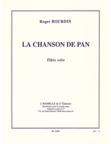 BOURDIN R.-Chanson de Pan für Flöte