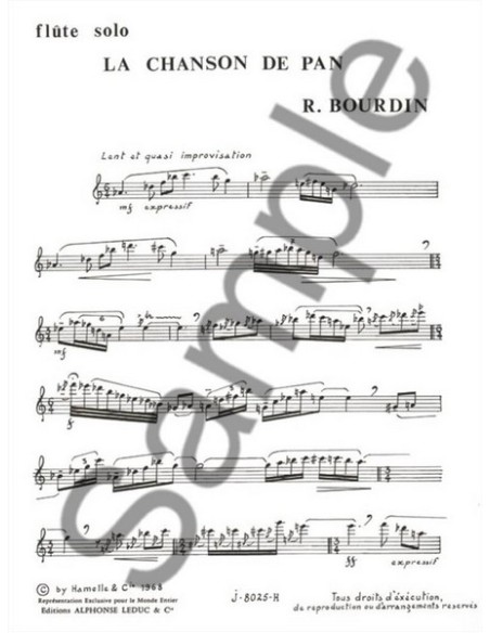 BOURDIN R.-Chanson de Pan per Flauto