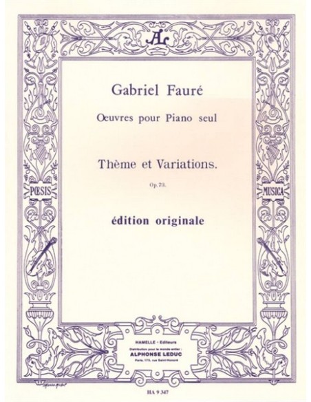 FAURE G.-Thème et variations op.73 pour piano