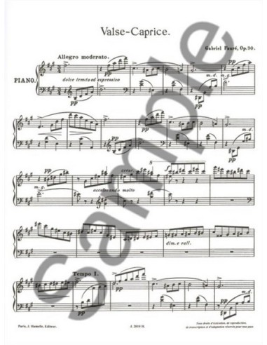 FAURE G.-Caprices Valzer (4) per pianoforte